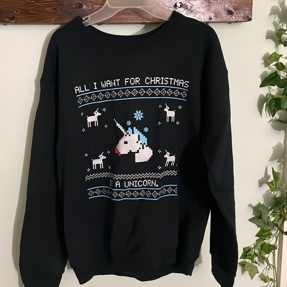 Superwoman all I want for Christmas is a unicorn ugly Christmas sweater